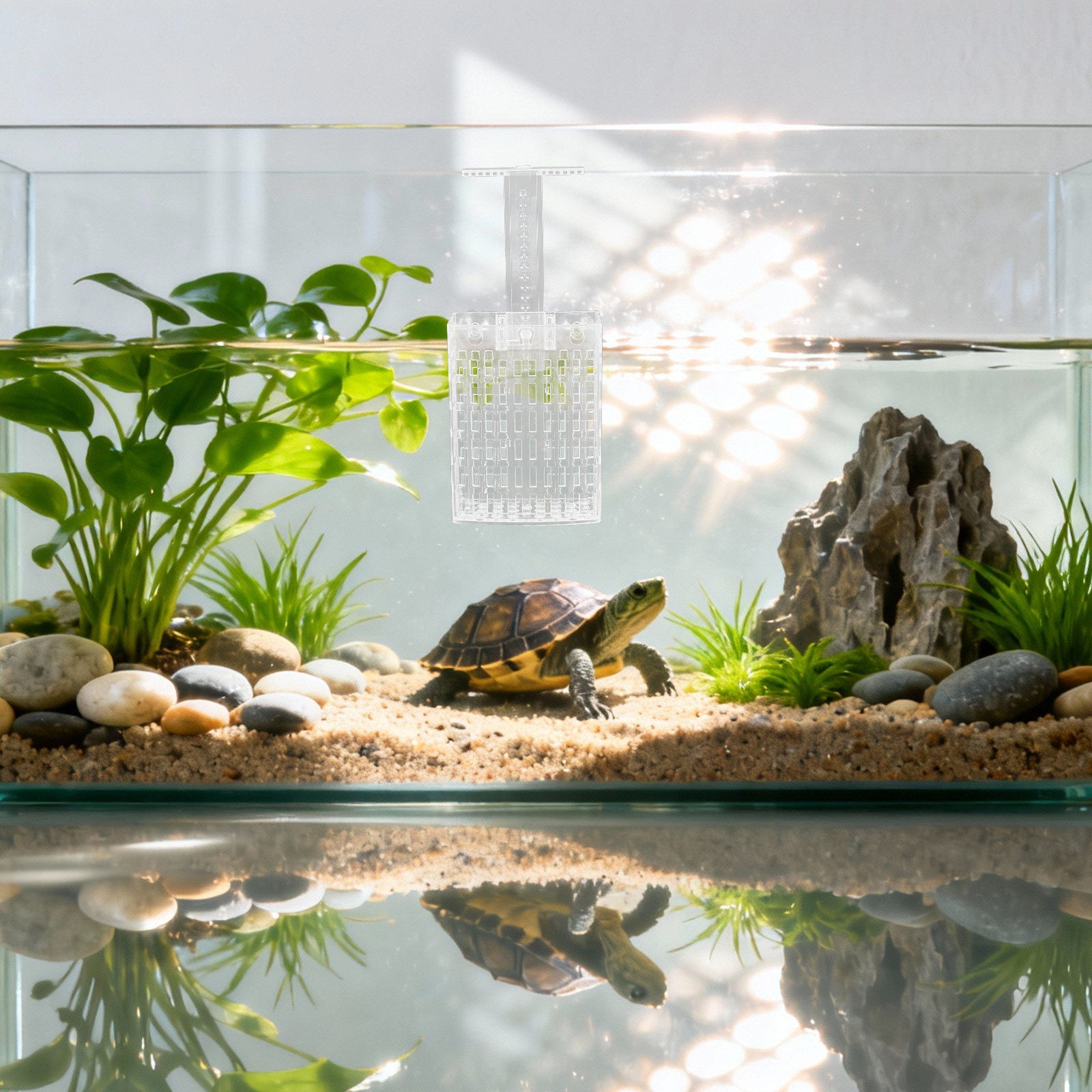 Planted Aquarium With Fish - 2 Conjuntos de Suportes Ajustáveis para