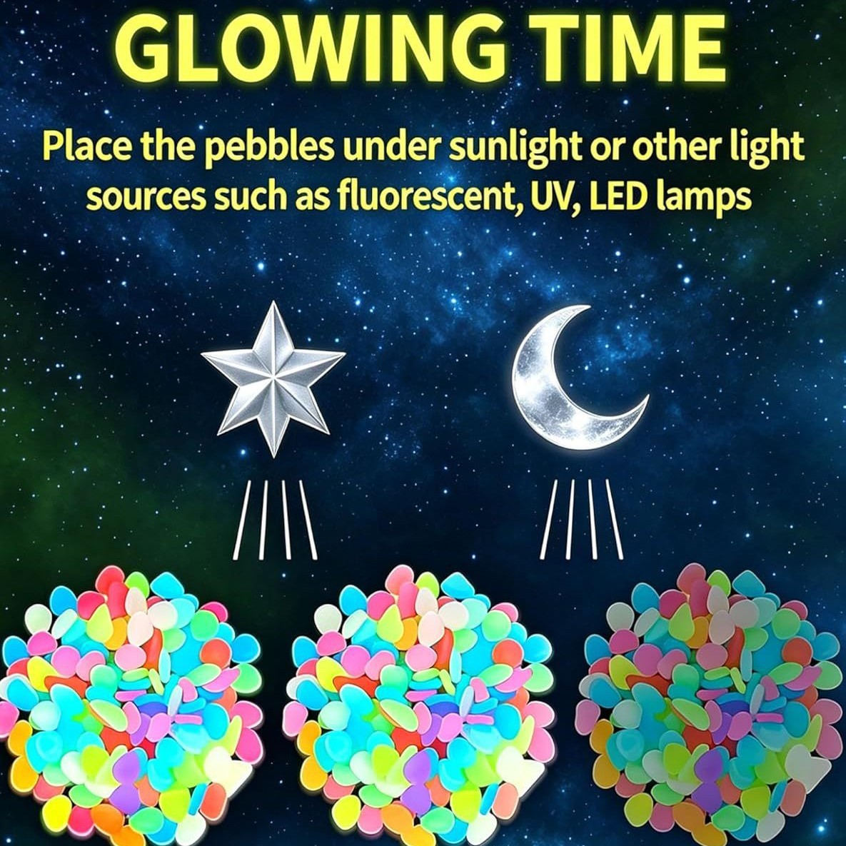 Pedras luminosas coloridas que - Planted Aquarium With Fish avaliação e preço